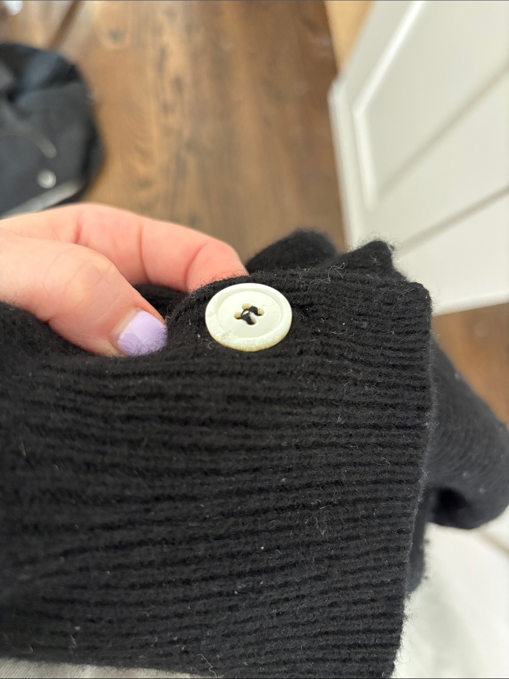 & Daughter Ada Cardigan Black Button-Front Knit - Picture 6 of 8